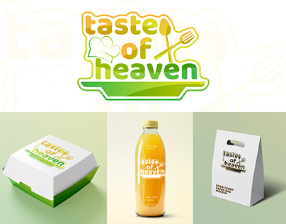 "Taste of Heaven logo design and presentation.