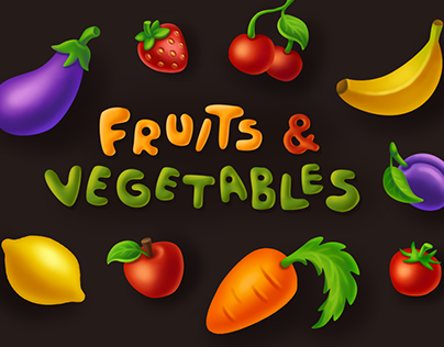 Cute 2D fruits and vegetables | match 3 game