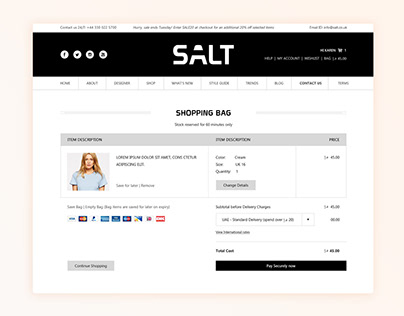 Ecommerce Website - SALT