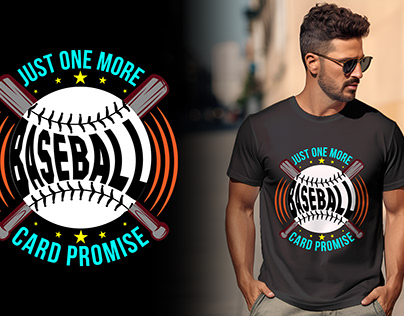 Baseball T-shirt Design with free AI Mockup.