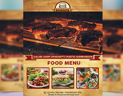 This is a food menu flyer design