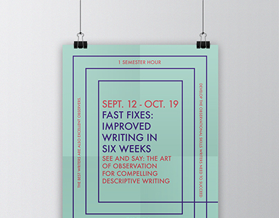 Fast Fixes Class Poster