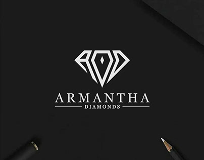 Armantha Diamonds logo design