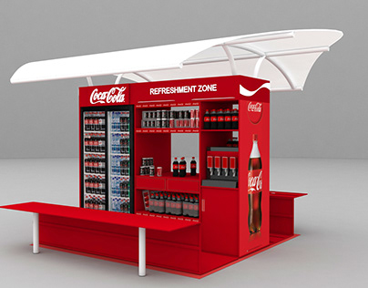 Coca-Cola Kiosk Concept Model - 3D Concept Stall Model
