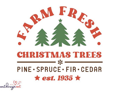 Farm Fresh Christmas SVG Design Christmas Tree SVG