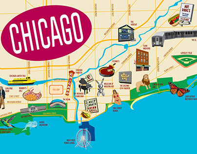Custom Map of Chicago for Sprint Live Event