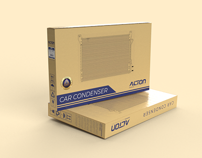 Car Condenser Corrugated Box Packaging design
