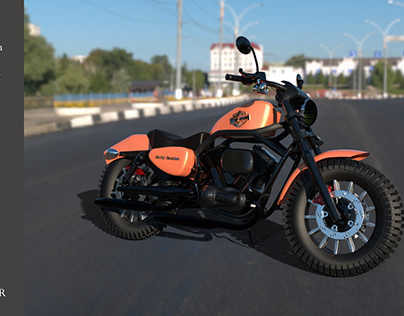 3D Model of Harley Davidson