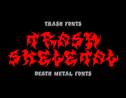 Trash Skeletal – Death Metal Font
