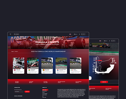 F1 Ticket selling website UX/UI