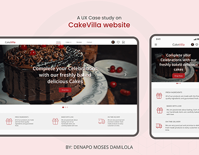 CakeVilla's responsive website design (UX Case Study)