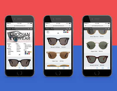 Drodian Eyewear Website