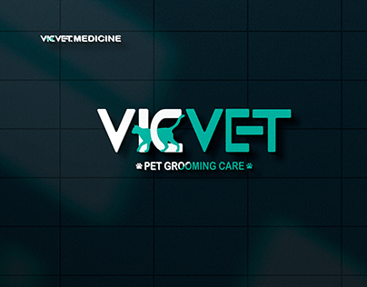 Vicvet logo, pet logo, modern logo, business logo