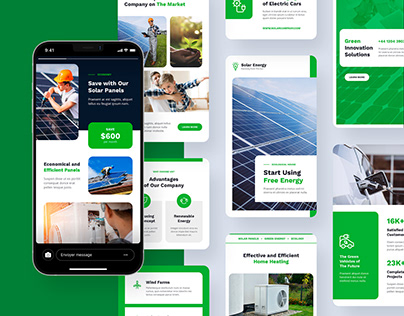Solar Energy Instagram Post and Story Template