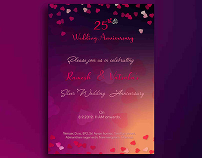 Invitation Design | Silver Wedding Anniversary