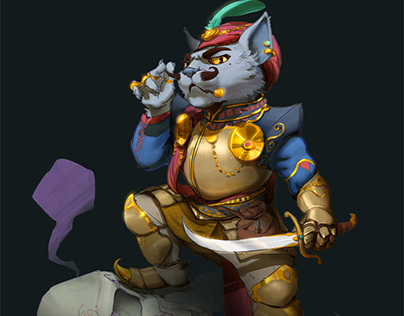 character design-aristocratic warrior cat