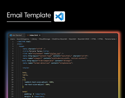 Email Template - Visual Studio Code
