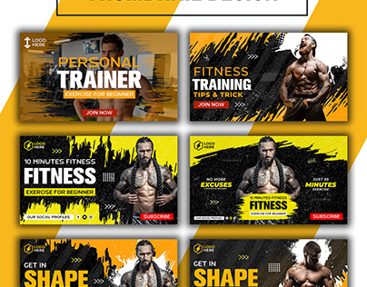 Gym & Fitness Web banner video Thumbnail Design