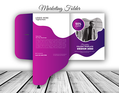 professional marketing folder design