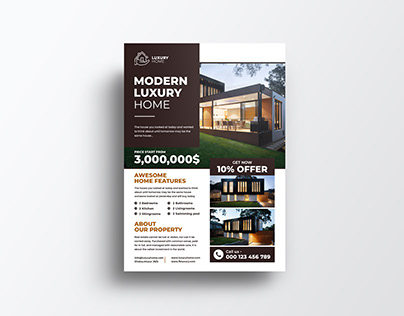 Luxury House Flyer Design | Modern House Flyer