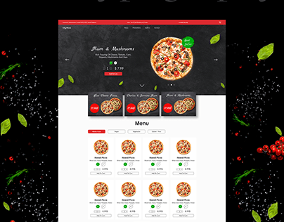 Landing Page for Pizza delivery service.
