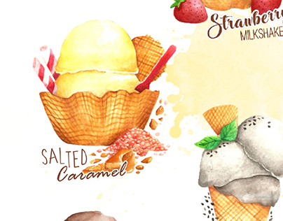 One Seventeen Creamery Ice Cream Illustration