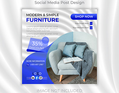 Social Media Banner Design or Furniture Poster Template