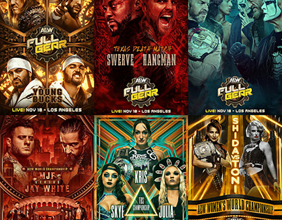 AEW Full Gear 2023 official match posters