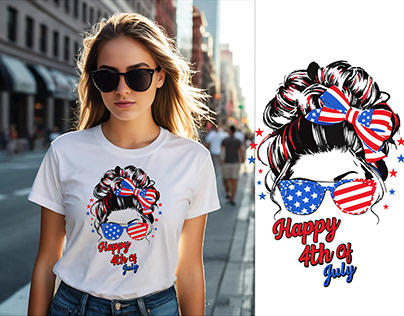 4th july, Happy independence day T-shirt design