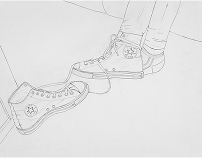 Line Drawing of Shoes Having an Argument