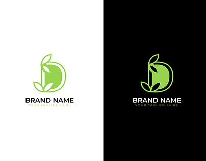 Leaf combination letter logo design