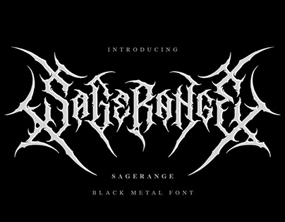 (Free Font) SAGERANGE | BLACK METAL FONT VOL. 11