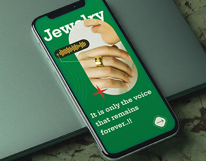 concept UI app made jewelry with Voice frequency