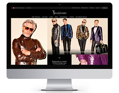 BILLIONAIRE COUTURE ECOMMERCE WEBSITE AND NEWSLETTER