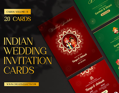 Indian Wedding Invitation Cards Vol.11