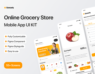 Grocery Store Mobile App UI Kit