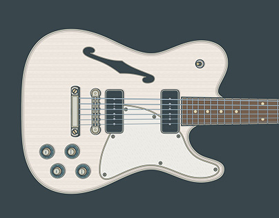 Fender Jim Adkins JA-90 Telecaster Thinline Guitar Art