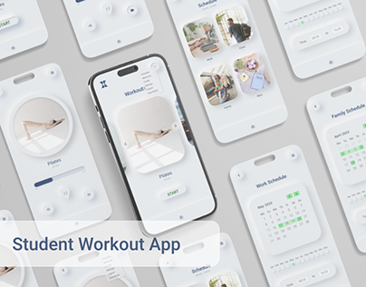 Neomorphic Student Workout App