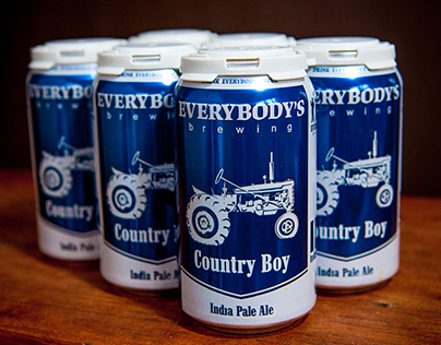 Everybody's Brewing Country Boy IPA Packaging Design