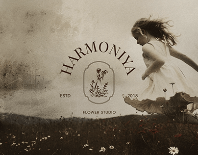 Harmoniya | Logo of floristry studio | Flowers Logo