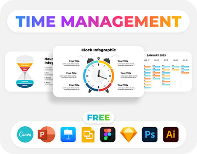 Time Infographic PowerPoint Slide Template Design