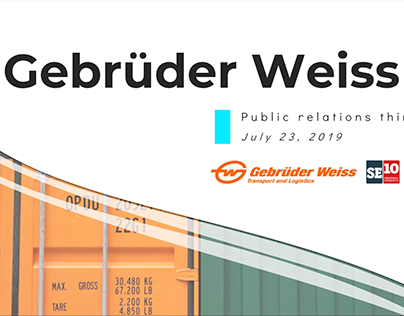Gebrüder Weiss PR Proposal Deck