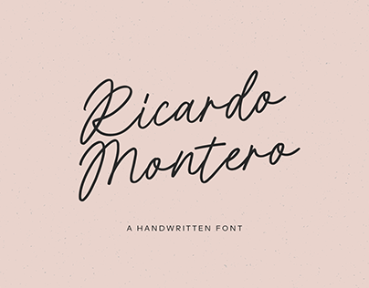 Ricardo Montero Handwritten Script