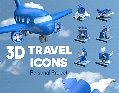 3D TRAVEL ICONS