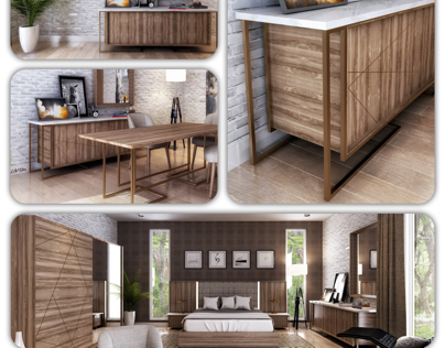 Tasarım mobilya yatak odası modeli