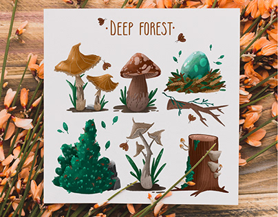 Стикер-пак "Deep Forest"