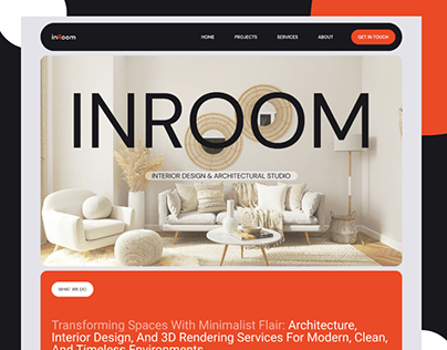interior studio landing page| web design |UI/UX