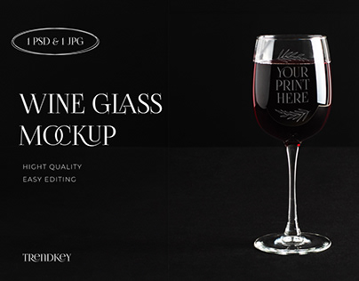 Wine glass mockup (glassware)