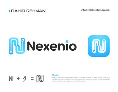 Nexenio - Letter N + Tech Logo .