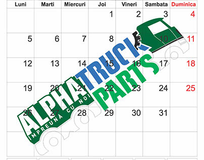 Alpha Truck Parts - Calendar A3
